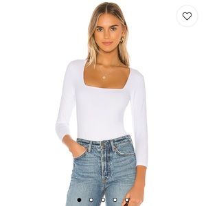 NWOT free people Truth Or Square Bodysuit White small